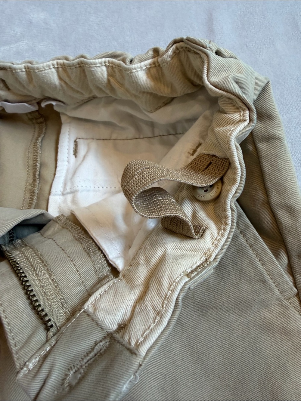 GAP Kids Boy Slim Sz 18 Adjustable Waist Classic Chino Pants Khaki - Picture 5 of 12